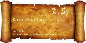 Kain Szelina névjegykártya